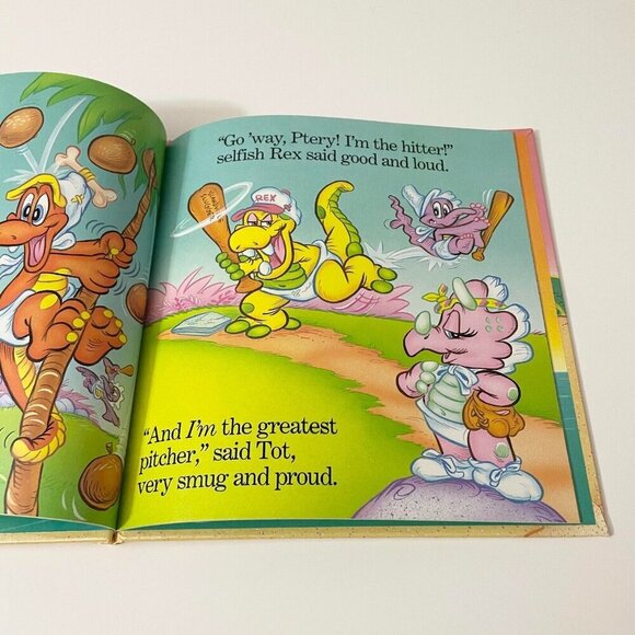 Vtg 1988 Guy Gilchrists Tiny Dinos Playing Together A Book of Everyday Feelings - Picture 14 of 16